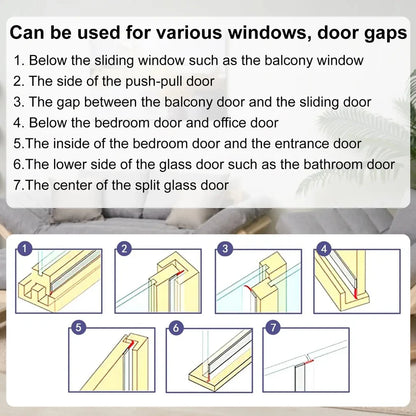 🌸Door Weather Stripping, Self-Adhesive Draft Stopper Seal for Doors & Windows🛒